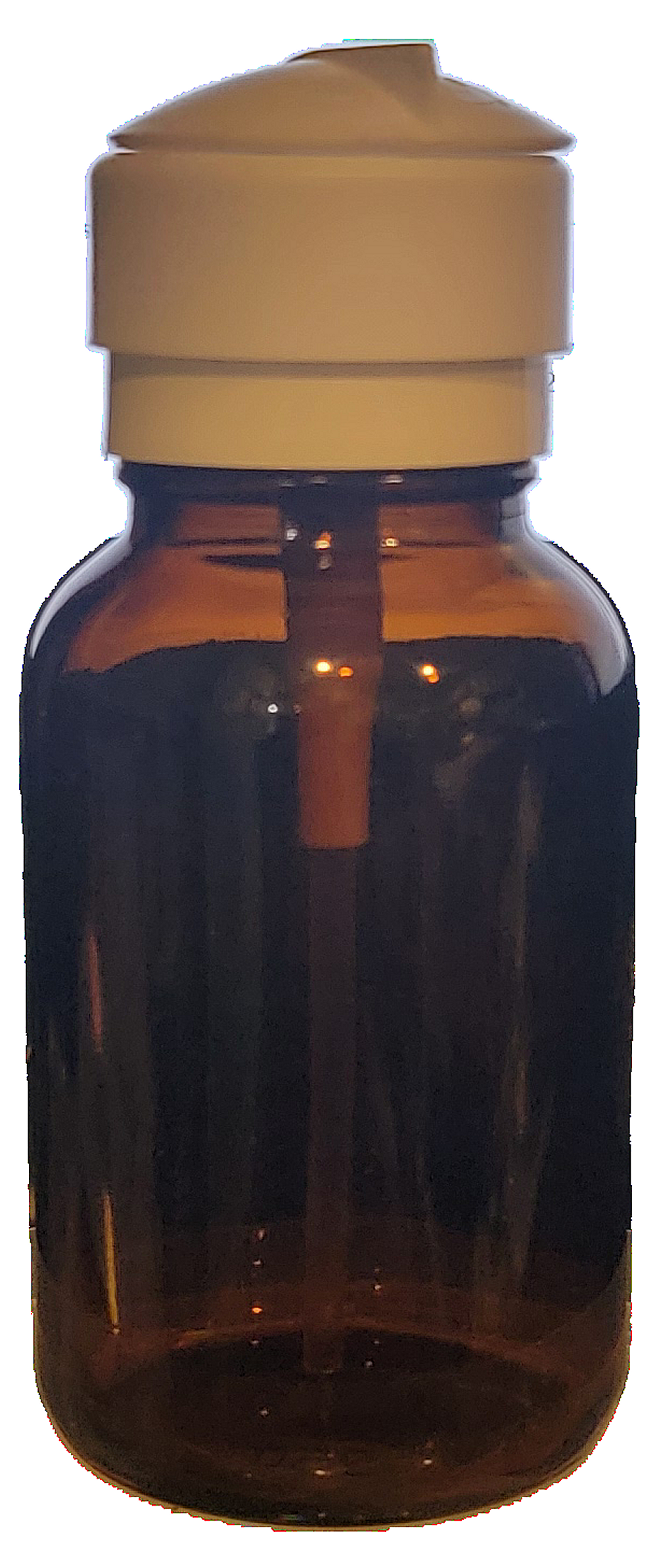 Pump Dispenser - Amber - Glass - Unlabeled - 8 oz.